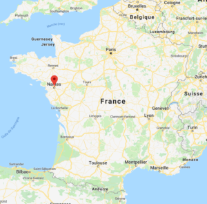 Nantes sur la carte de France
